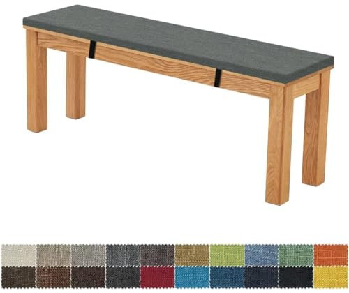 FIOVIP Bankauflage Bankkissen Sitzbankkissen 90X40X5CM Abnehmbar Waschbar Doppelt rutschfest Hochelastischer Geeignet für Gartenbänke, Schaukeln, Terrassen, Innenbänke(Tiefes Warmes Grau)