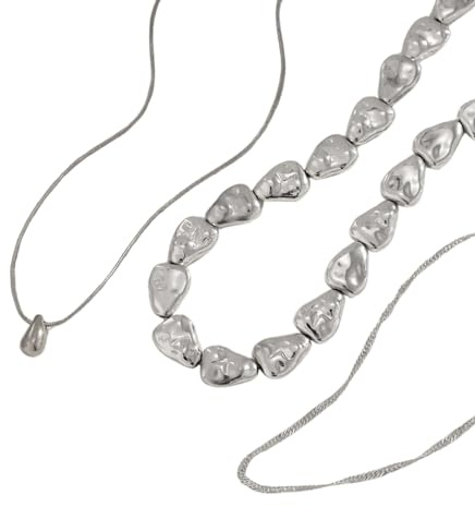 925 Sterling Silver Bean Necklace For Women, Simple Bean Charm Double Chain Layer Bracelet, Kidney Bean Necklace Pea Pendant Choker, Punk Vintage Velvet Rope Charm Choker, Tiny Beans Comma Pendant