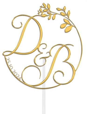 KreateSquare Personalised Cake Topper, Custom Name Party Cake Decoration