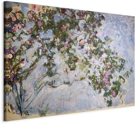 murando Quadro Acustico Claude Monet 60x40 cm 1 Pezzo schiuma acustica Quadri Moderni - Stampa su Tela - Protezione dai Rumori Fonoassorbente Le Rose Fiori Riproduzione Famosi l-G-10069-b-a