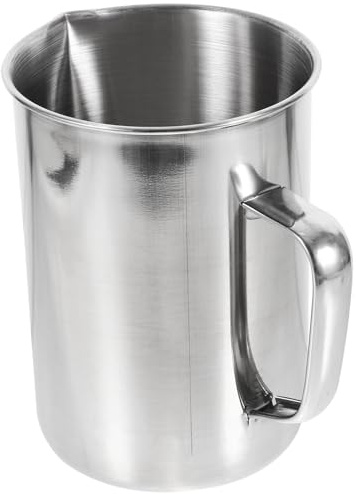 TOPBATHY Tasse à mesurer expérimentale en acier inoxydable avec outil de mesure d'échelle, tasse de mesure de laboratoire, gobelet de laboratoire en acier inoxydable