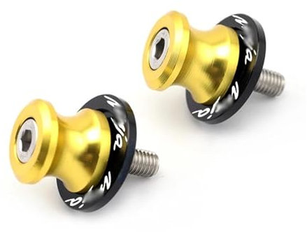 Schwingenschutz Montageständer Für KA&WA&SA&KI für Ninja 400 650 1000SX Z400 8MM Motorrad CNC M8 Schwinge Spulen Slider Stand Schraube Zubehör(Yellow)