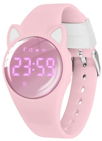Kids Digital Watches for Boys Girls Sport Watch with Pedometer Stopwatch Vibration Alarm Nylon Band for Ages 5-13 No App Fitness Tracker Watch for Kids Teens Birthday