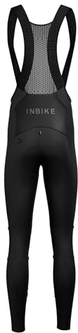 INBIKE Culotte Ciclismo con Tirantes Hombre Invierno Cálido Cortaviento Slimfit con Bolsillos Acolchados 3D Apto para 5-15°C Polar Altamente elástico WT015