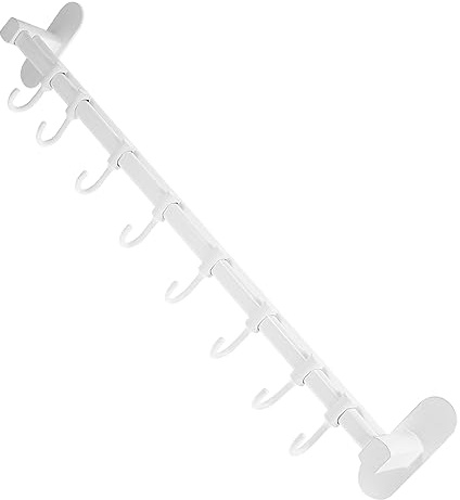 SHOWERORO Porta Utensili Da Cucina in Alluminio Con Ganci Mensola Appendibile Salvaspazio Da Parete Per Padelle Tazze e Strofinacci Design Doppio Binario Multifunzione Per Cucina e Bagno