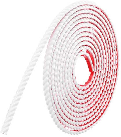 sourcing map Peel and Stick Molding Trim for Walls 0.4 x 16 ft Flexible Molding Trim Self-Adhesive Wall Paneling Strips Wallpaper Border for DIY Floor Wall Baseboard, White