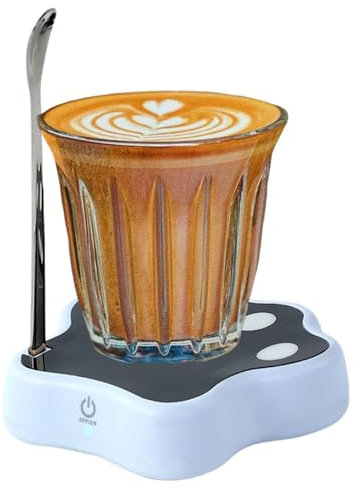 Wezalget Stirring Coffee Mug Base | Magnetic Mixing Cup Base,Portable Auto Mixing Stirrer, Rechargeable Coffee Mug Base, Stirring Cup Base with Spoon