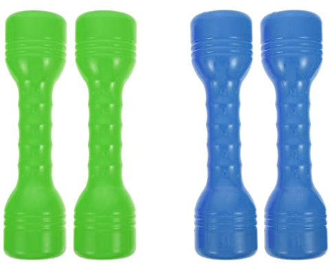 Alasum 4stücke Kleine Hantel Aus Kunststoff Für Junge Mädchen Kreative Hantel Mit Leuchtenden Farben Für Gesang Und Fitnessspielzeug Für Jungen Und Mädchen
