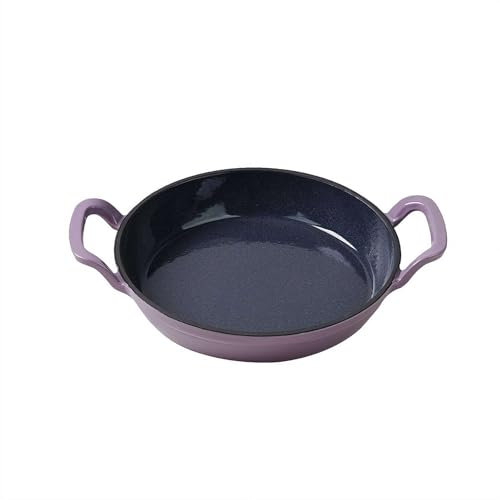 Forno olandese in ghisa smaltata – Casseruola ovale da forno olandese – Padella in ghisa con coperchio – Pentola rotonda olandese per cottura lenta