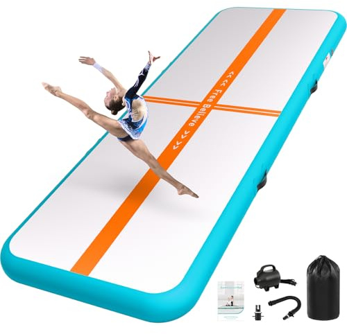 Airtrack Matte,Gymnastikmatte Länge 5m Dicke 15cm,mit Elektrische Luftpumpe 600W,Yoga Matte,Trainingsmatte,Turnmatte für Zuhause, Outdoor, Fitness,Gymnastik,Yoga und Training
