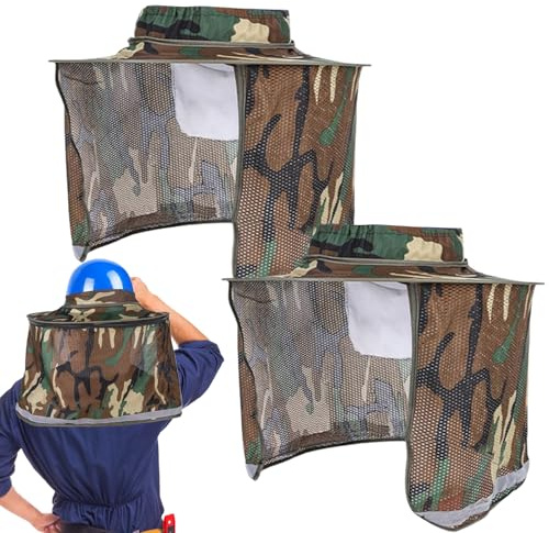 Casque de protection solaire à large bord | Chapeau rigide à large bord | Écharpe haute visibilité pour le visage, accessoires pour la construction, le jardinage, la plage