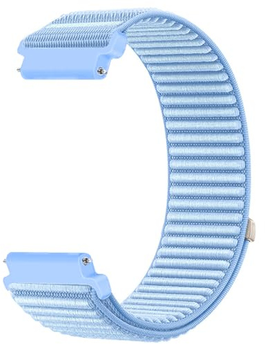 Sundara 18mm klockarmband nylon kompatibelt med Huawei Watch GT 5/4 41 mm ersättningsarmband för Garmin Vivoactive 4S/Vivomove 3S armband för Forerunner 255S/265S Garmin Venu 2S/3S dam/herr