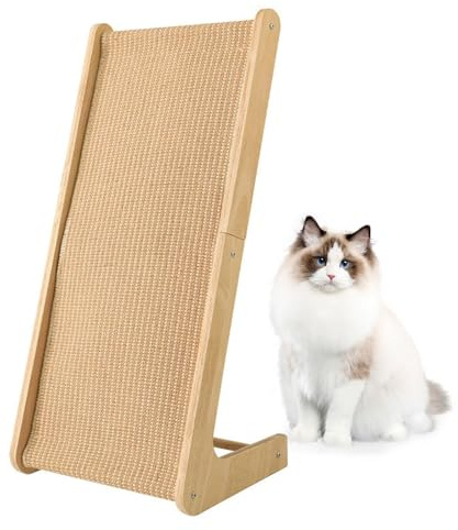 Tiragraffi per gatti a forma di L, in sisal, grande albero tiragraffi montato a pavimento, per gatti verticalmente alla parete o piatto come rampa per tutti i gatti, per rilassarsi