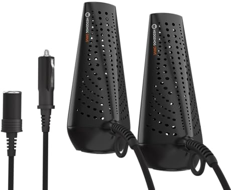 Hedgehog DRIVE Portable Shoe Dryer – Boot Dryer for Work Boots with Dual 12V AC/DC Power – Compact Glove Dryer, 80W Heat, Fast Drying in 15 Minutes, Lightweight Travel Gear Dryers