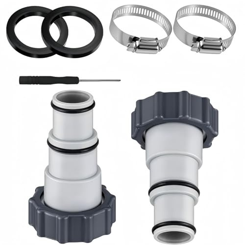 Lysjoy Raccord Tuyau Piscine, Adaptateur Tuyau Piscine 32 38, Adaptateur de, Conversion de Tuyau B, Raccord Pompe Piscines pour Pompes de Filtration à Raccord-Fileté et Systèmes de Saumure (7PCS)