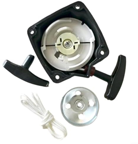 Evenoonest Kit di avviamento in acciaio per decespugliatore da 33 cc, 43 cc, 52 cc, manico in plastica e metallo, maniglia a corda da giardino