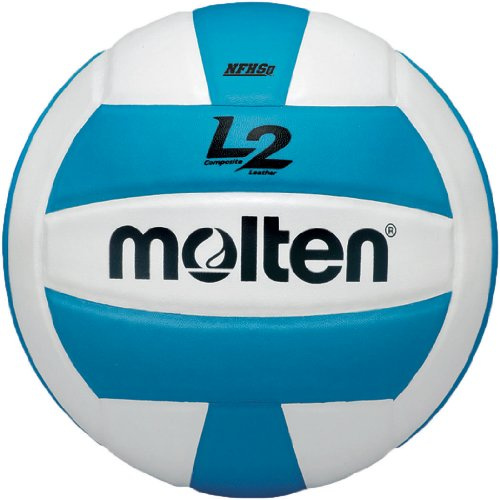 Molten Premium Competition L2 Volleyball, NFHS Approved, Aqua/White
