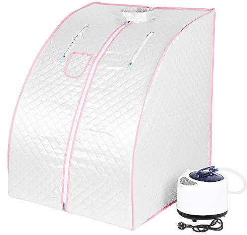 Sauna A Vapore Portatile Pieghevole Casa Isolante A Quattro Strati Addensare Kit Tenda Sauna Spa per Una Persona Cabina Pieghevole con Telecomando Piccola Sedia Pieghevole EU Plug 220V