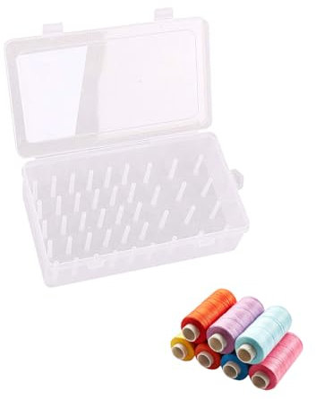 Aufbewahrungsbox Für Spulen Nähgarn Aufbewahrungsbox Leer Stickgarn Nähgarn Aufbewahrung Box für 42 Garnrollen Praktische Nähgarnhalter für Aufbewahrung Stickgarn Bastelarbeiten Nähen Nähfaden