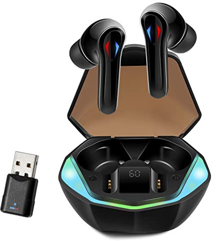 SONTINH Gaming Headset, AlienBuds, Wireless Gaming Headset for PC, PS4, PS5, and Switch with USB Dongle, Multipoint Connection with 30ms Low Latency (Single)