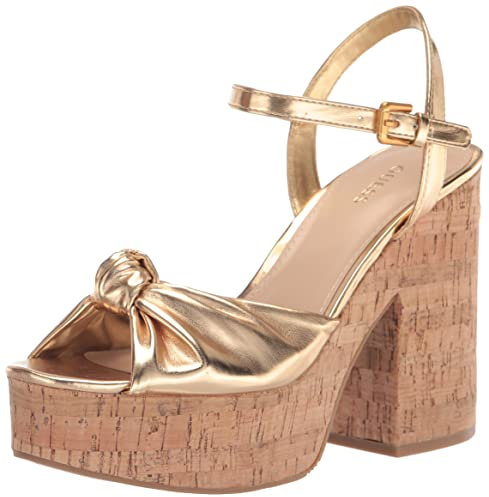 GUESS Damen Yipster Sandale mit Absatz, Gold 710, 40 EU