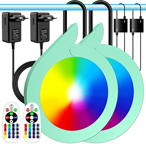 OASHISU 2er LED Poolbeleuchtung Unterwasser für Aufstellpool 20W RGB IP68 | Einhänge Poolscheinwerfer mit APP Funktioniert mit Alexa & Google Assistant Magnetisch Poollicht Stahlrahmen & Stahlwandpool