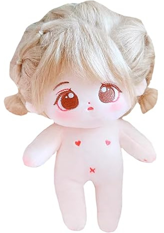 niannyyhouse 20 cm Plüschpuppe, Karamell-Mädchen, humanoider Stoffkörper, kein Attribut, 20,3 cm, normaler Körper, tragbare Kleidung, Verkleidungsgeschenke (24 mit Skelett)