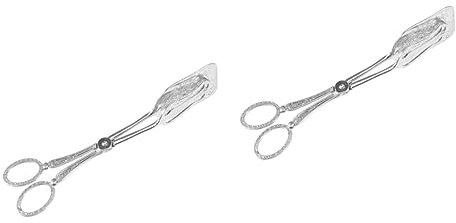 BESTonZON 2pièces Pince Alimentaire Multifonctionnelle Alliage De Zinc Avec Tête Carrée Pour Service De Buffet Et Barbecue Design Vintage Et Élégant Résistante Chaleur Et