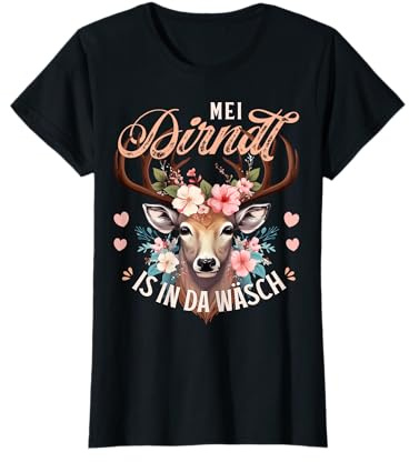 Trachten T-Shirt Damen Trachtenshirt Tracht Ersatz Dirndl T-Shirt