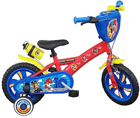 Paw Patrol Babys (Jungen) Fahrrad, Rot, Blau, Gelb, 12 pollici