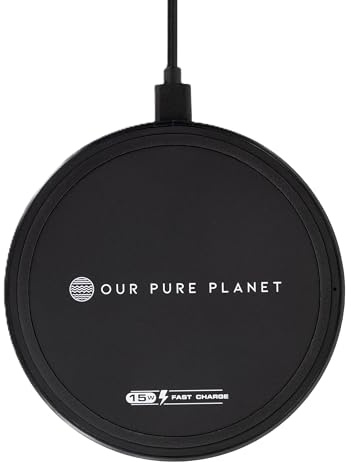 15W Wireless Charger Fast Charging Pad – Qi Certified Charging Stand for iPhone, Samsung & Android – OUR PURE PLANET