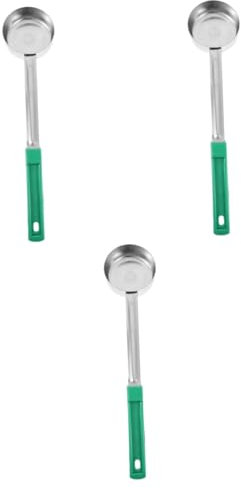TOPBATHY 3St Löffel für den einzug scoop Soßenkelle aus Edelstahl Schöpfkelle mit flachem Boden ml Pizza Soße Messbecher Servierkelle lange Schöpfkelle Glas Milchkännchen Werkzeug
