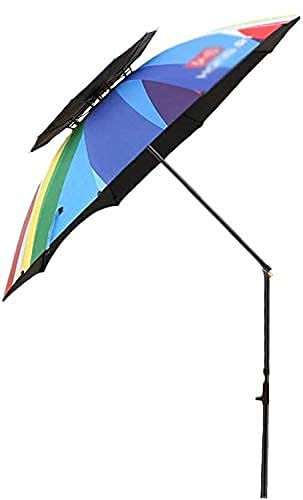 IFCXA Housewares - Ombrellone parasole da giardino portatile da spiaggia con prese d'aria, protezione UV 50+, ombrellone da giardino per patio, pesca e piscina (colore: 220 cm), Verde, 220cm(7.2ft)