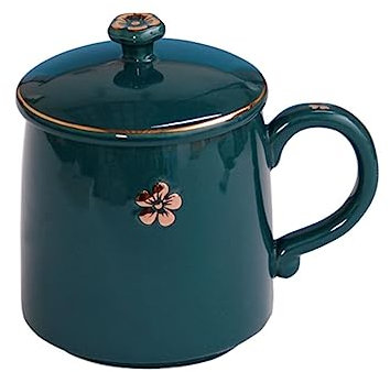 SMDLG Practical Coffee mug ceramic office minimalist mug with lid home water mug for Women Men 420ml/14.2oz Washable