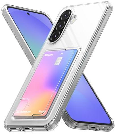 Ringke Fusion Card für Samsung Galaxy A56 / A36 5G Hülle, [Eingebauter Kartenhalter] Minimale Vergilbung Transparente Kratzfeste Handyhülle mit Dünn Integriertem Kartenfach - Clear