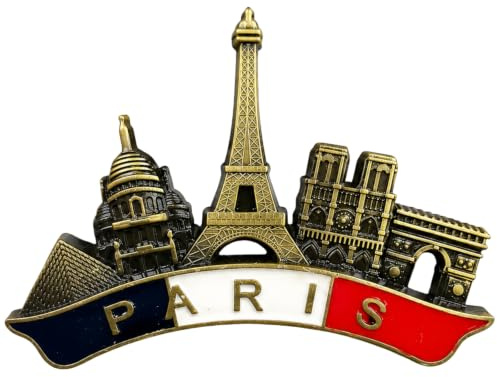 Vintage Paris Kühlschrankmagneten – Retro Magnetaufkleber mit Starkem Halt – Küchendekoration und Reisesouvenir