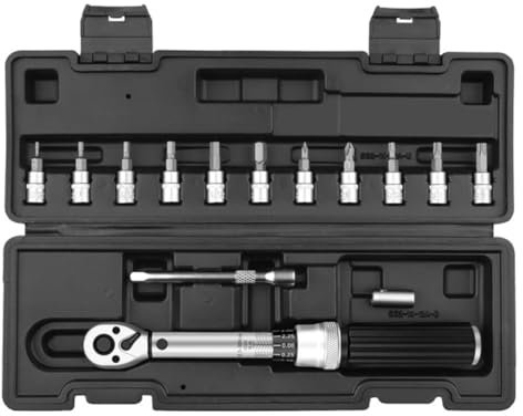 JSGHGDF Set di chiavi dinamometriche per bici da 1/4, 14 pezzi, set di chiavi dinamometriche per mountain bike, chiave dinamometrica regolabile a 72 denti