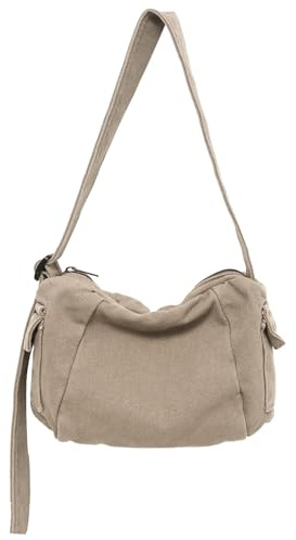 Boziee kleine Damen Umhängetasche Herren Schultertasche Canvas Freizeit Crossbody Tasche für Alltag und Reisen