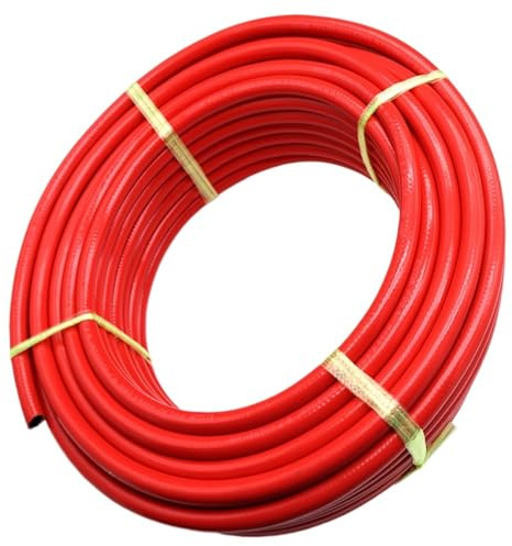 Tubo flessibile per ossigeno e acetilene, Tubo for gas industriale ad alta pressione in PVC da 8 mm x 14 mm, tubo for aria ossigeno-acetilene in gomma intrecciata con olio(5Meters)