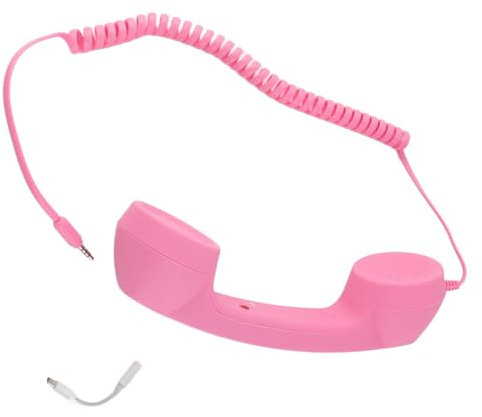 Culnflun Contrôle de téléphone Portable USB C Radiation Proof Vintage Téléphone Vintage avec Une Prise de 3,5 mm pour Le Smartphone Retro Style Plug et Play ABS Material (Rosa)