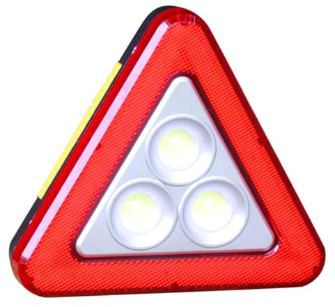 VALICLUD Triángulo Reflectante LED de Seguridad para Coche Señal de Advertencia Portátil con Luz LED Triángulo de Emergencia Homologado para Carretera Accesorio Esencial para Vehículos