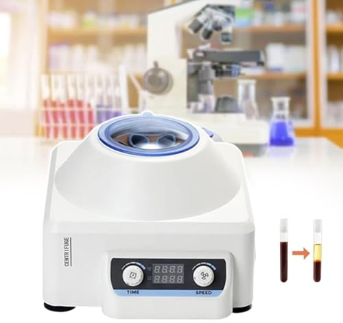 Centrifuga da laboratorio con controllo di tempo e velocità, centrifughe PRP digitali Betchtop con display a LED, capacità 5 ml/10 ml x 6, 4000 giri/min 1685 x g RCF, 900-1S