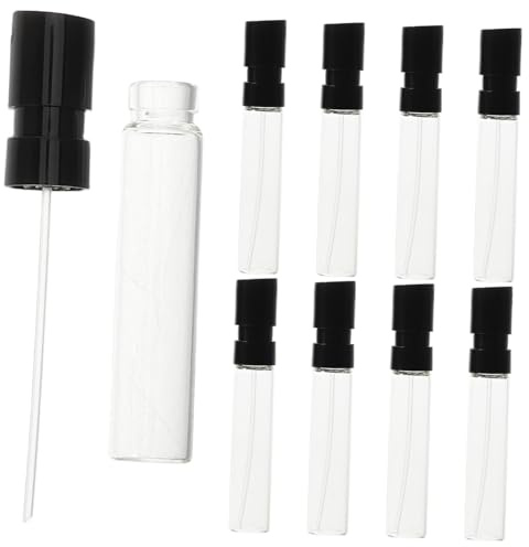 HAMPPLIES Botella de Spray de Perfume de Vidrio de 2ml Diseño Francés Recargable, Atomizador de Niebla Fina para Uso Diario y Citas, Paquete de 10 Piezas