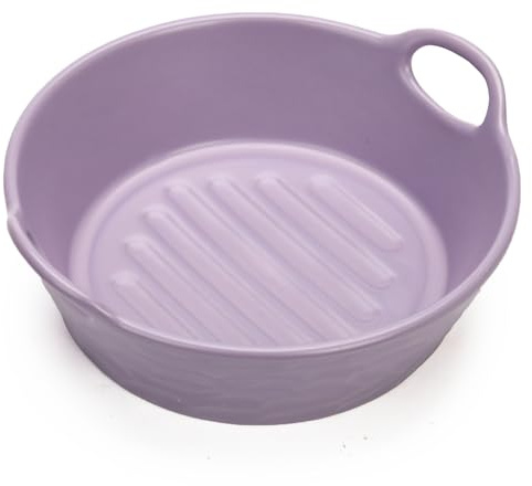 Auflaufform Airfryer,Auflaufform Rund 20cm,keramik Auflaufform klein,Backform Ofenform Mit Keramikgriffen,keramik ofenform für Lasagne,Tiramisu,Backform
