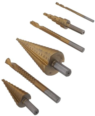 MOTHNUR Set Punte da Trapano a Gradini Hss 6 Pezzi Punte Coniche per Svasatura 4-32 MM Utensile per Foratura Legno e Metallo per Falegnami e Appassionati Fai da Te