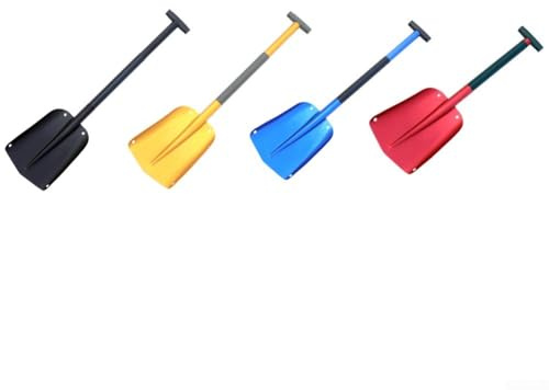 Zilimontt Pelle à neige rétractable légère fabriquée à partir d'alliage d'aluminium, design pliable pour un rangement compact, adaptée pour le déneigement et la glace en plein air (noir)