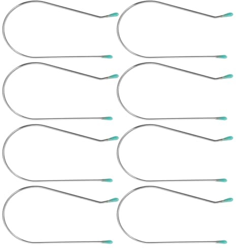 Mobestech Lot de 8 Pinces à Friser Chauffantes 4,45 Cm en Acier Inoxydable 304 pour Bigoudis Électriques, Clips de Remplacement pour Coiffure à Domicile, Fixation Sûre et Compacte