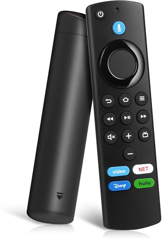 Telecomando vocale di ricambio per Smart TV e dispositivi di streaming, compatibile con Fir Stick (2a/3a generazione/4K Max/Lite/HD), TV Cube & Stick 4K per Insignia-Pioneer