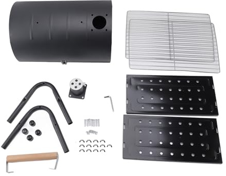 Barbecue portable au charbon de bois, réchaud de camping efficace pour pique-nique et camping (Noir sans plaque de cuisson)