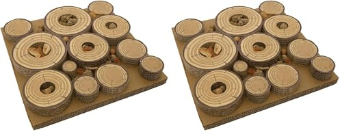 Rosewood Maze-a-Log Treat Challenge Toy for Small Animals – Cardboard Puzzle Feeder and Boredom Breaker, Hide Treats and Food, Safe-to-Chew, Enrichment Toy for Rabbits, Guinea Pigs, Hamsters, Rats